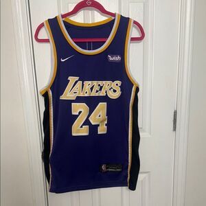 Kobe Bryant Nike Purple Gold Lakers Jersey